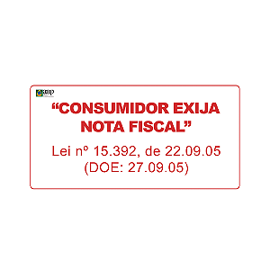 Adesivo Consumidor Exija Nota Fiscal