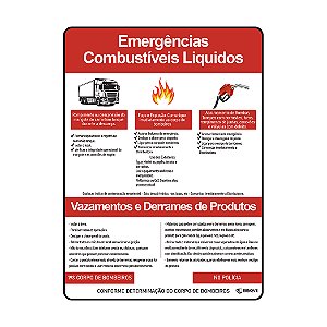 Adesivo Emergências Combustíveis Líquidos
