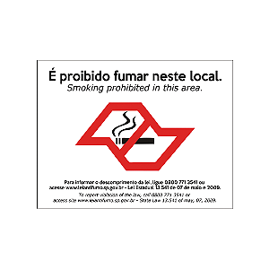 Adesivo Proibido Fumar Neste Local