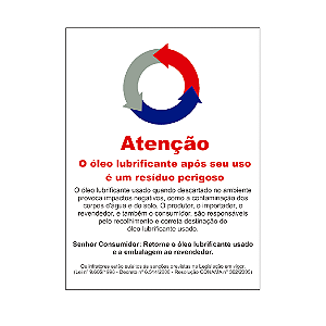 Adesivo Resíduos de Óleo Lubrificante