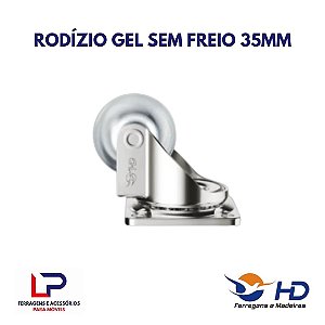 Rodizio em gel sem trava 35mm em Araçatuba