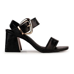 SANDALIA FEMININA SALTO BLOCO VERNIZ BEBECE T6049-103