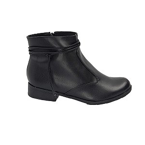 Bota coturno cano curto salto baixo Tamanho especial Demmi Catarina DE21-