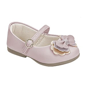 Sapatilha Baby menina rosa laço princesa vestido festa 015-0441-4005