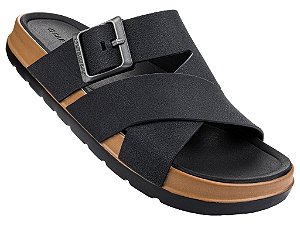Sandália Chinelo Slide Birken Cartago Masculina Tira Cruzada 12691