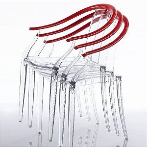 Cadeira Francesa Miming Philippe Starck Xo Design cx com 4 Unidades