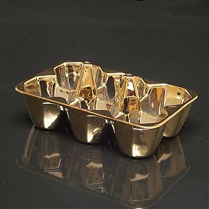 Petisqueira Em Porcelana Dourada Egg Holder Estetico Quotidiano