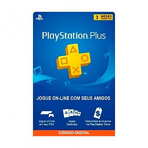 Playstation Plus: 3 Meses De Assinatura Brasil