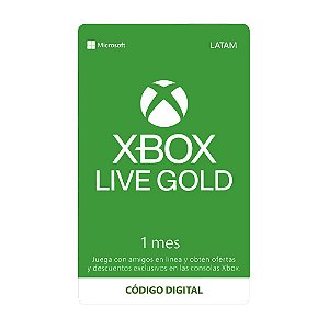Assinatura Xbox Live Gold 1 Mes