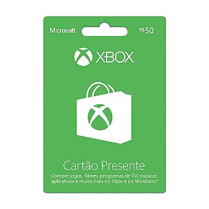 Cartão Presente Xbox Live R$ 50