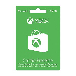 Cartão Presente Xbox Live R$ 200
