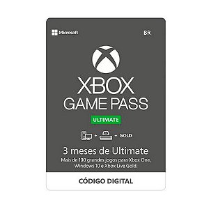 Cartão Xbox Game Pass Ultimate 3 Meses - Microsoft