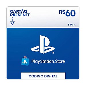 Cartão Presente Playstation Store R$: 60 - Brasil