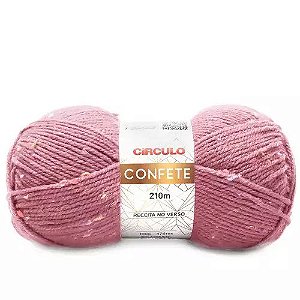 FIO CONFETE CÍRCULO 210 MTS 100 GR COR 347 ROSA ANTIGO