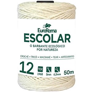 BARBANTE ESCOLAR CRU EUROROMA 4/12 100 GR 50 MTS