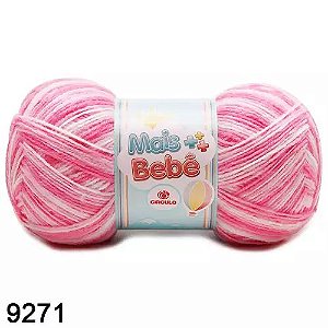 FIO MAIS BEBÊ CIRCULO 100G COR 9271 MESCLA CANÇÃO NINAR ROSA