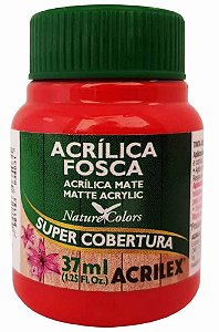 TINTA ACRILICA FOSCA 37ML VERMELHO FOGO ACRILEX