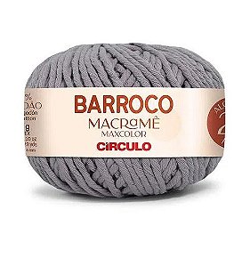 BARROCO MACRAMÊ MAXCOLOR 24 FIOS COR 8212 CROMADO 400 GR