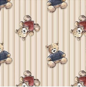 TRICOLINE URSOS GRANDES TB001 COLECÇAO TEDDY BEAR 100% ALGODÃO 0,30X1,50 MT FUXICOS E FRICOTES