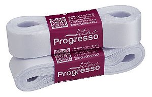 FITA CETIM SIMPLES CF005 22MM COR 201 BRANCO Peça 10 metros