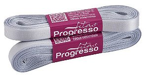 FITA CETIM SIMPLES CF002 10MM COR 084 PRATA Peça 10 metros