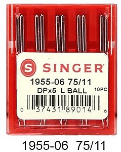 AGULHA SINGER 1955-06 75/11 DPX5 BALL CABO GROSSO
