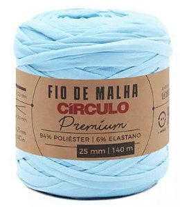 FIO DE MALHA PREMIUM 25MM CÍRCULO 140 MTS COR 2012 AZUL-CANDY