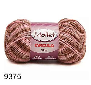 FIO MOLLET CIRCULO COR 9375 MESCLA BAÚ 100 GR