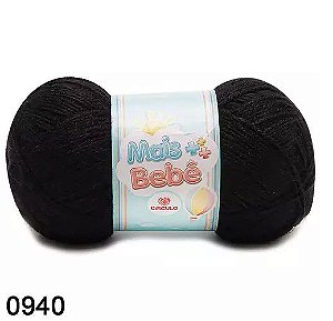 FIO MAIS BEBÊ CIRCULO 100G COR 0940 PRETO