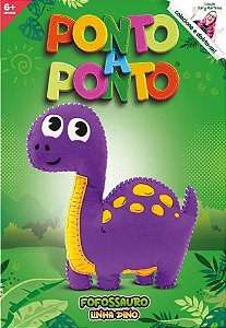 BONECO DE FELTRO COLEÇÃO PONTO A PONTO LINHA DINO MODELO - FOFOSSAURO