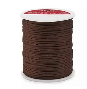 CORDÃO DE CETIM 1MM ARTEPUNTO CD001 COR 031 MARROM 50 MTS