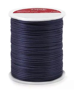 CORDÃO DE CETIM 1MM ARTEPUNTO CD001 COR 029 AZUL MARINHO 50 MTS