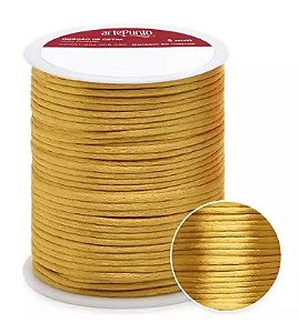 CORDÃO DE CETIM 2MM ARTEPUNTO CD001 COR 054 DOURADO 50 MTS