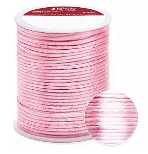 CORDÃO DE CETIM 2MM ARTEPUNTO CD001 COR 157 ROSA CLARO 50 MTS