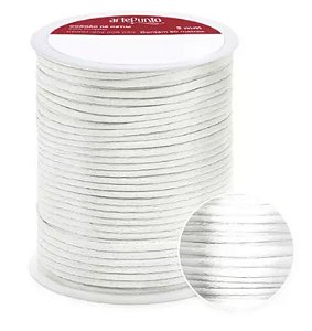CORDÃO DE CETIM 2MM ARTEPUNTO CD001 COR 001 BRANCO 50 MTS