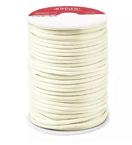 CORDÃO DE CETIM 4MM ARTEPUNTO CD001 COR 081 OFF WHITE 40 MTS