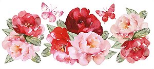 TRANSFER TÊXTIL 27,5X12,8CM TTB5L-001 BARRADO ROSAS