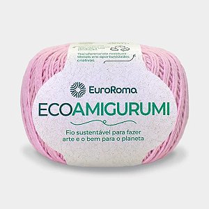 FIO ECOAMIGURUMI 254 MTS 8/7 160GR COR 510 ROSA BEBÊ EUROROMA