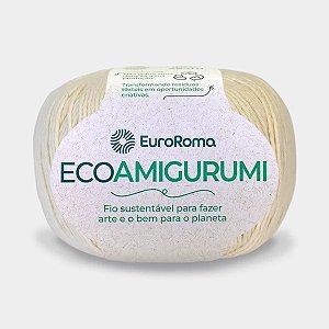 FIO ECOAMIGURUMI 254 MTS 8/7 160GR COR 100 CRÚ EUROROMA