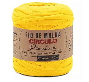 FIO DE MALHA PREMIUM 25MM CÍRCULO 140 MTS COR 1289 CANÁRIO