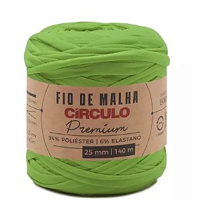 FIO DE MALHA PREMIUM 25MM CÍRCULO 140 MTS COR 5094 KIWI