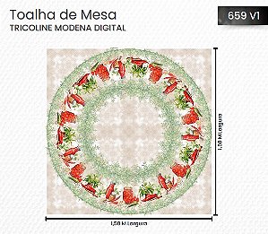 TOALHA DE MESA REDONDA REF 447D-659-VI 1,50X1,50 MTS IBIRAPUERA