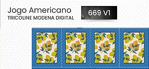 4 UNID JOGO AMERICANO REF 447D-669-VI 0,50X1,50 IBIRAPUERA