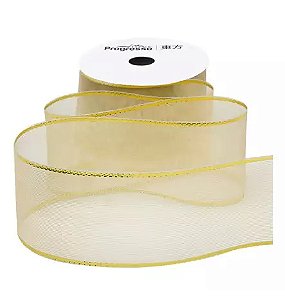 FITA METALIZADA M012-038 COR 203 OURO 10 MTS