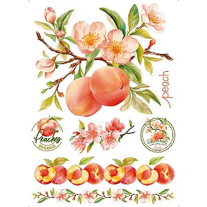 TRANSFER TÊXTIL 20X27,5CM TTR6-026 PESSEGO I LITOARTE