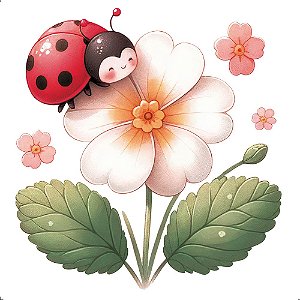 TRANSFER TÊXTIL 13,5 X 13,5CM TTQ4-030 JOANINHA II LITOARTE