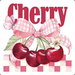 TRANSFER TÊXTIL 8X8CM TTQ2-001 CHERRY LITOARTE