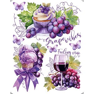 TRANSFER DE IMAGEM 15X19,5CM TIM-005 UVAS LITOARTE
