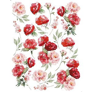TRANSFER DE IMAGEM 15X19,5CM TIM1-001 ROSAS SILVESTRE LITOARTE