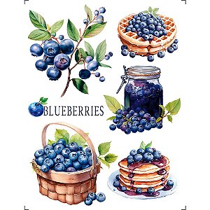 TRANSFER DE IMAGEM 15X19,5CM TIM-006 BLUEBERRY LITOARTE